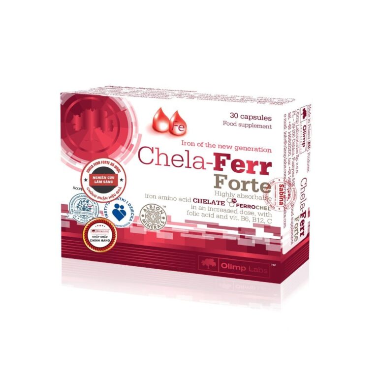 Sắt hữu cơ dạng ion Chela-Ferr Forte Sabina 30 viên (HOP)